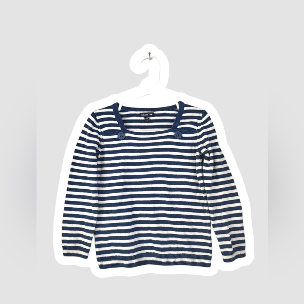 VGUC GAP Kids 5T Blue and White Girls Striped Top